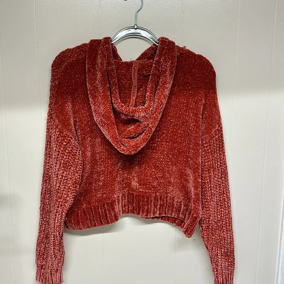 Aeropostale Hoodie Cropped Sweater Rust color - Picture 3 of 7